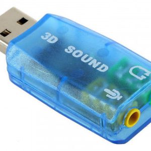 3D USB Sound Card with Headphone Jack